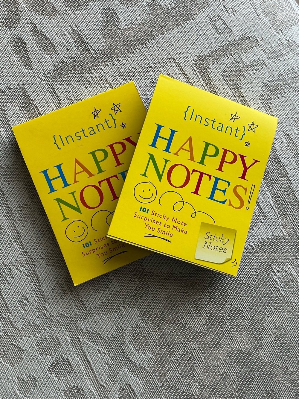 2 Brand New (INSTANT)  HAPPY NOTES Pads - Lunch Box Notes 🍎 🍌 🥪